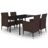 Stylish patio dining set 1 x Table4 x Chair4 x Seat cushion
