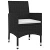 Rattan patio furniture set consists of 1 table, 8 chairs and 8 removable seat cushions.