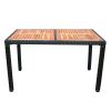 Acacia wood table top with chair