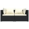 Patio lounge sofa set with cushions