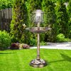 51*51*106cm Plastic Round Birdbath with Solar Light
