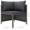 Poly rattan patio garden lounge set.
