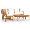 Solid acacia wood frame 4 piece patio lounge set