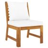 Solid acacia wood frame 4 piece patio lounge set