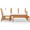 Solid acacia wood frame 4 piece patio lounge set