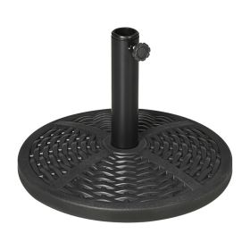 Outdoor Garden Pool Heavy Duty Round Umbrella Base (Color: Black)