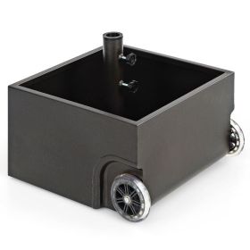 Patio Garden Outdoor Pool Square Market Combined Umbrella Base 4 Pieces 238 Lbs (Color: Black A)