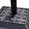 Outdoor Garden Heavy Duty Square Umbrella Base Stand of 17.5 Inch   30 lbs