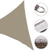 25' x 25' x 25' Triangle Sun Shade Sail/ Coffee+White