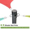 8ft Sun Sail Pole Post Black